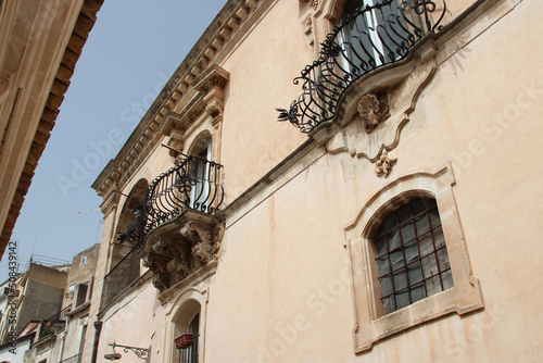 baroque palace (Floridia) in ragusa in sicily (italy) 