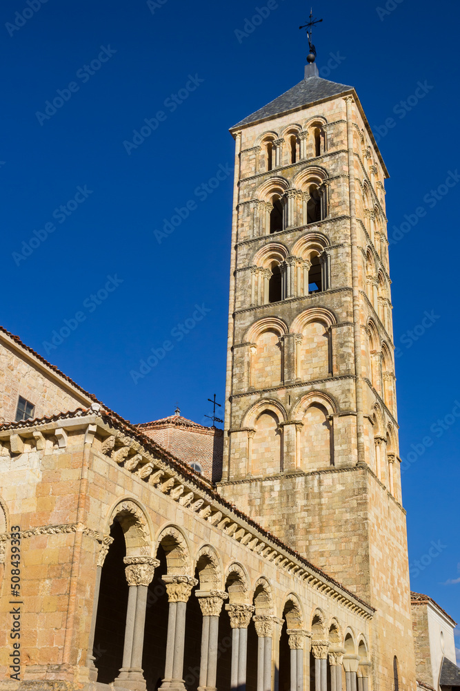 Historic San Esteban church in Segovia, Spain