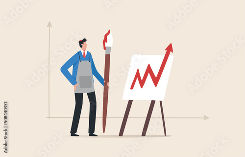 Plan your business growth or stock market direction. .Predicting the direction or predicting the future of the stock market. Investment uncertainty. 
