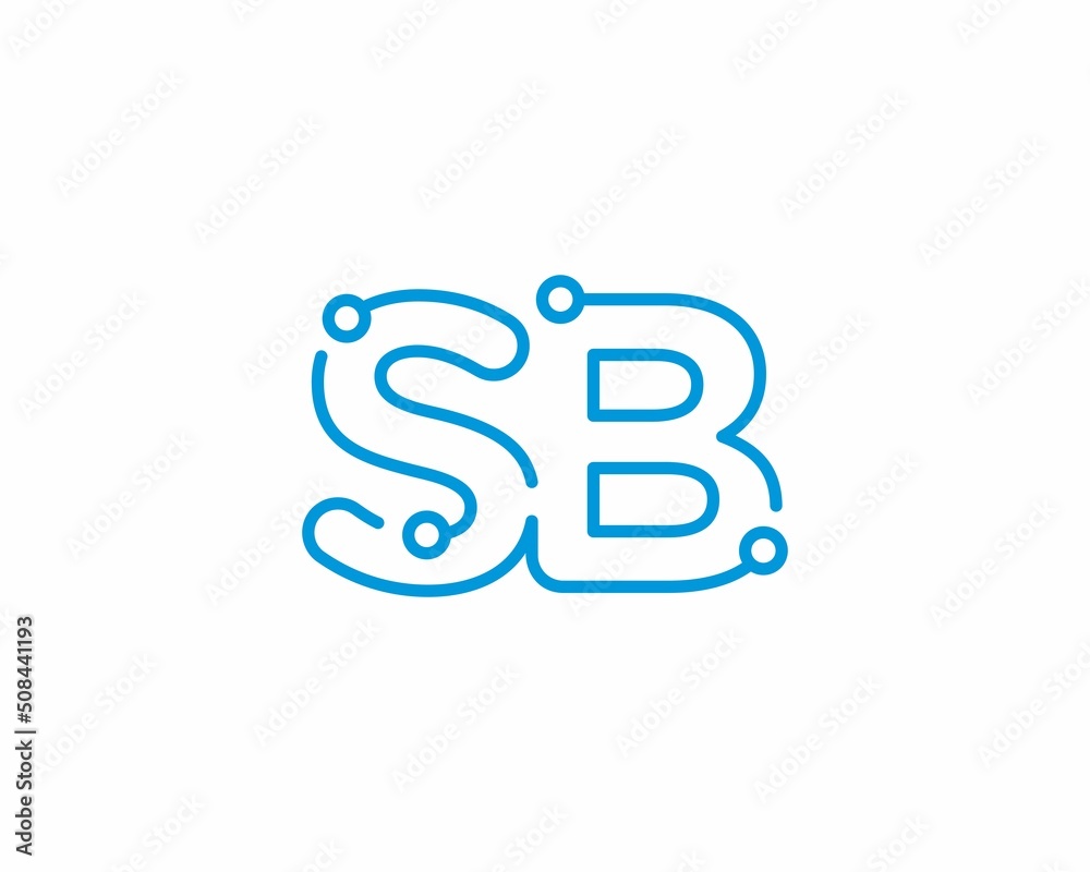Abstract Letters SB Logo Design Template 001 Abstract Letters SB Logo Design Template 001