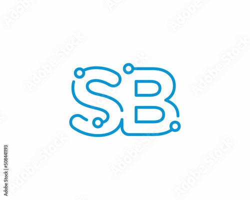 Abstract Letters SB Logo Design Template 001