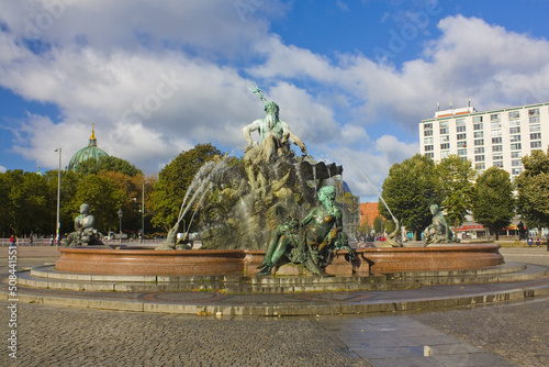 Neptune fountain in Berlin, Germany photo