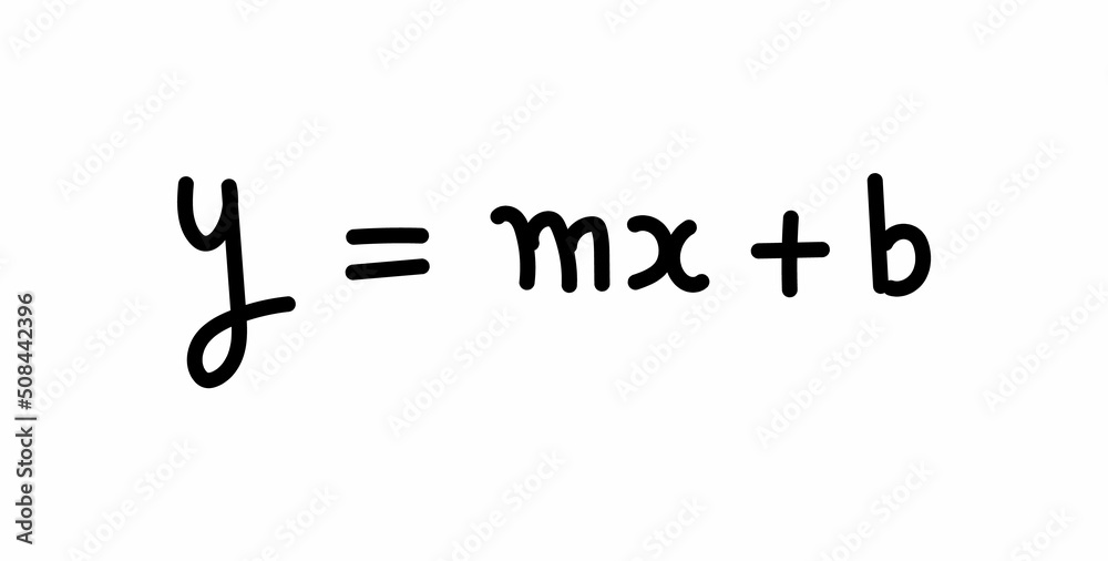 Fototapeta premium linear equation slope intercept form of a line in mathematics