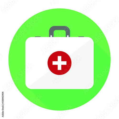 First aid kit isolated on white, illustration