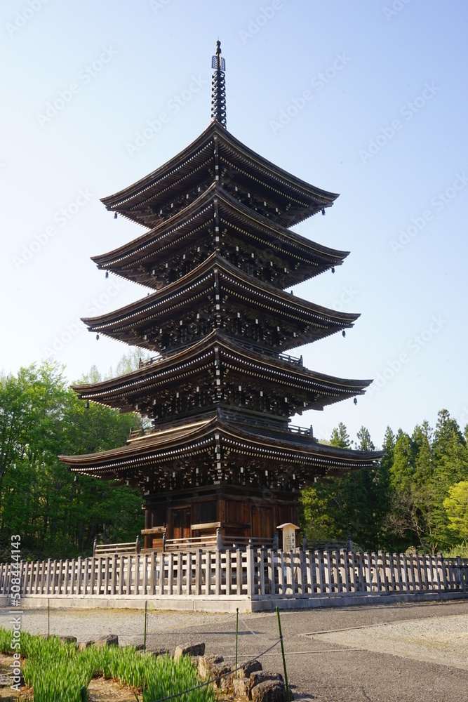 Five Storied Pagoda at Jogi Nyorai Saihoji Temple in Miyagi, Japan - 日本 宮城県 仙台 定義山 定義如来西方寺 五重塔 Five Storied Pagoda at Jogi Nyorai Saihoji Temple in Miyagi, Japan - 日本 宮城県 仙台 定義山 定義如来西方寺 五重塔