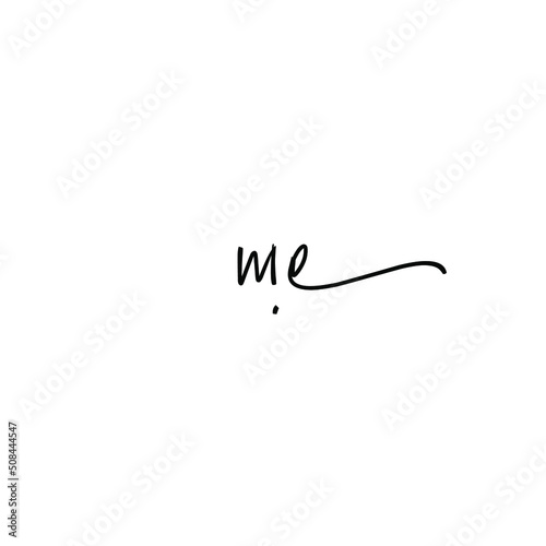 Logo vector of me initial handwriting