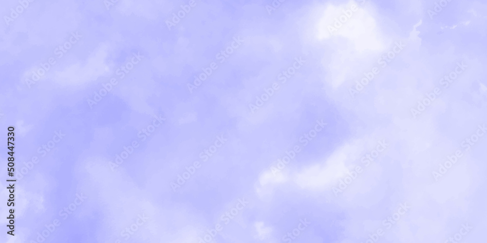 Blue sky and clouds Abstract design with watercolor hand-painted for nature background. Stain artistic vector used as being an element in the decorative design.