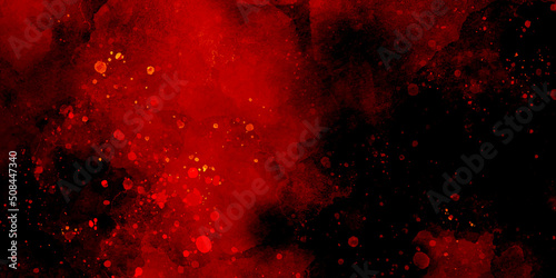 Fotótapéta Red grunge texture with flash of light bright red texture background, abstract textured aged backdrop