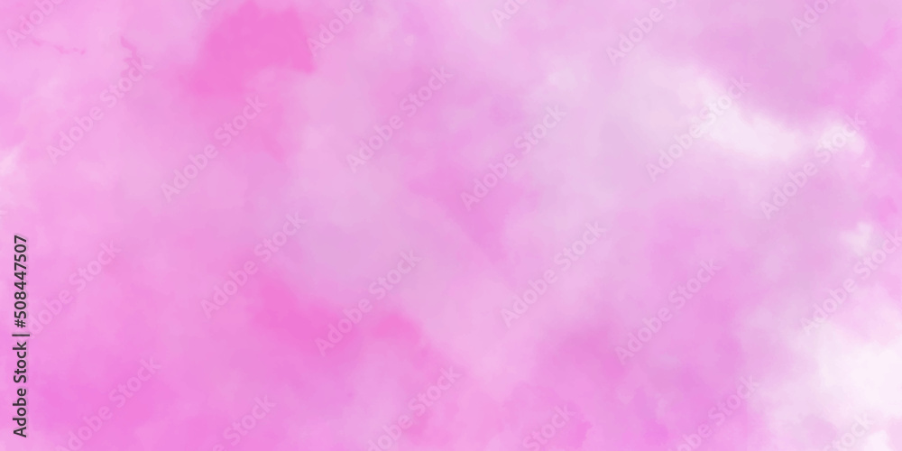 Pink background with space pink Sky with white cloud and clear abstract. Beautiful air sunlight with clound scape colorful. Blackdrop for wallpaper backdrop background.