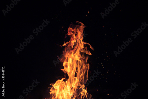 Isolated Fire Centred Background
