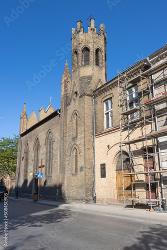 Gdansk, Poland - May 25 2022 "Architecture mix in Gdansk srodmiescie district"