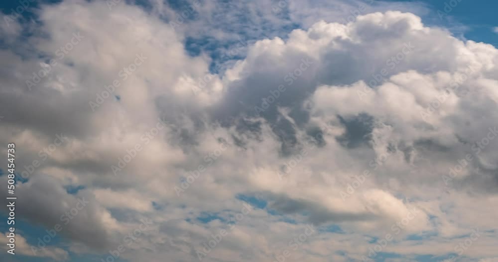 Timelapse of sky background with tiny fluffy clouds after storm Timelapse of sky background with tiny fluffy clouds after storm