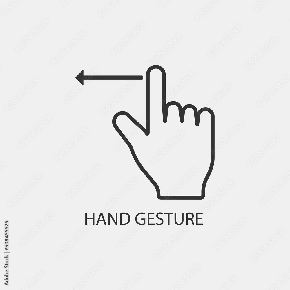 Hand_gesture vector icon illustration sign Hand_gesture vector icon illustration sign