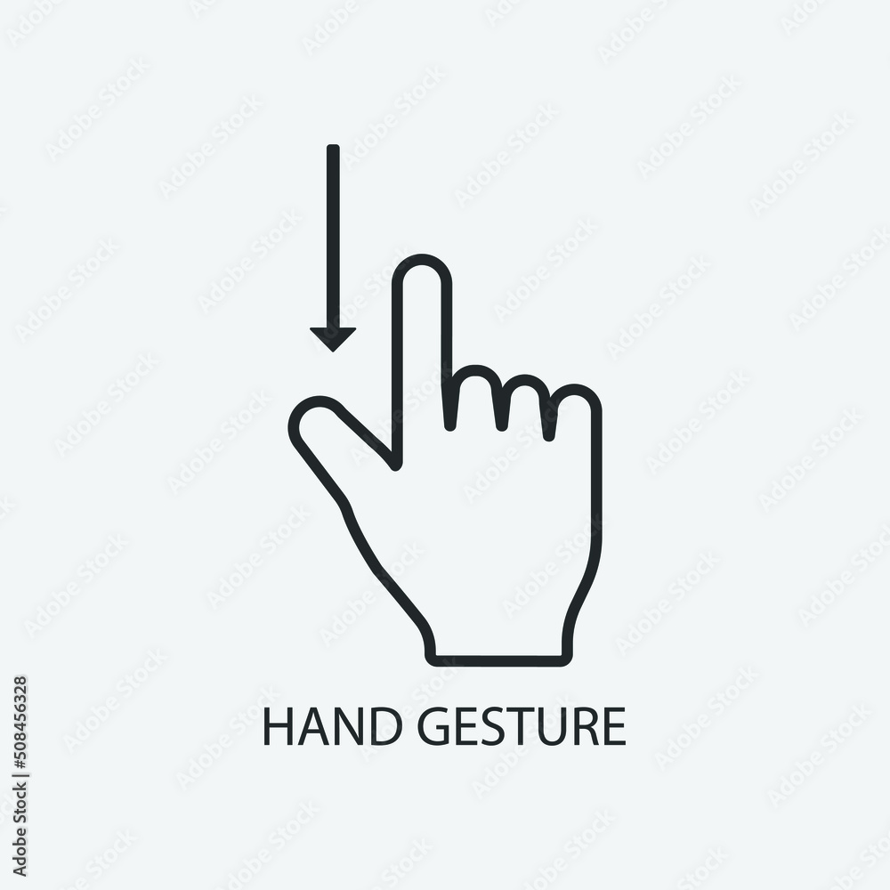 Hand_gesture vector icon illustration sign Hand_gesture vector icon illustration sign