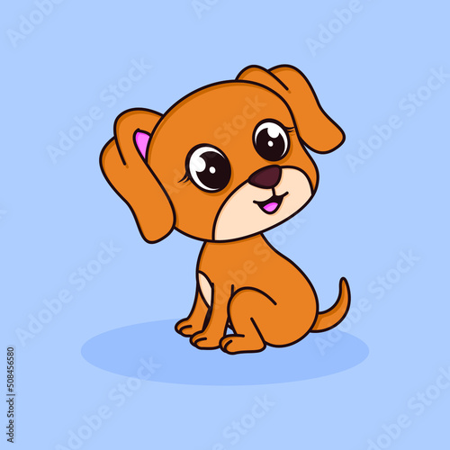 baby dog cute cartoon character 