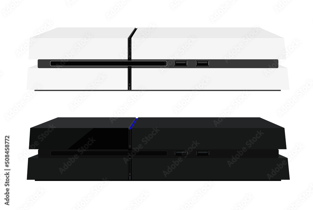 A new generation game console in vector on a white background.Game console logo vector illustration. A new generation game console in vector on a white background.Game console logo vector illustration.
