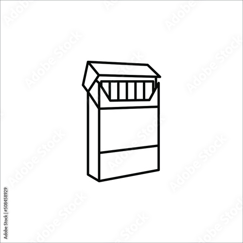 cigarette pack vector icon on white background