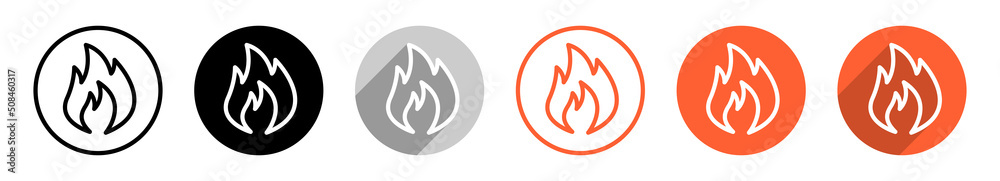 Feuer Vektor Symbole Feuer Vektor Symbole