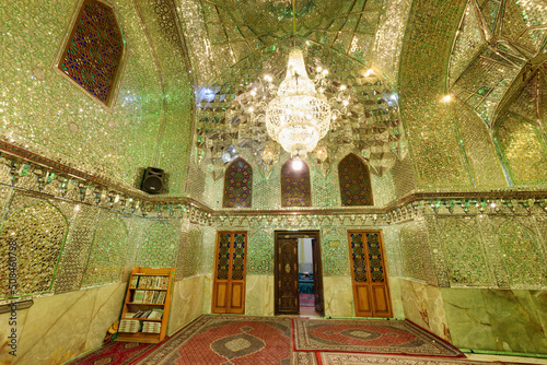 Scenic interior of prayer hall, Ali Ibn Hamzeh Holly Shrine photo