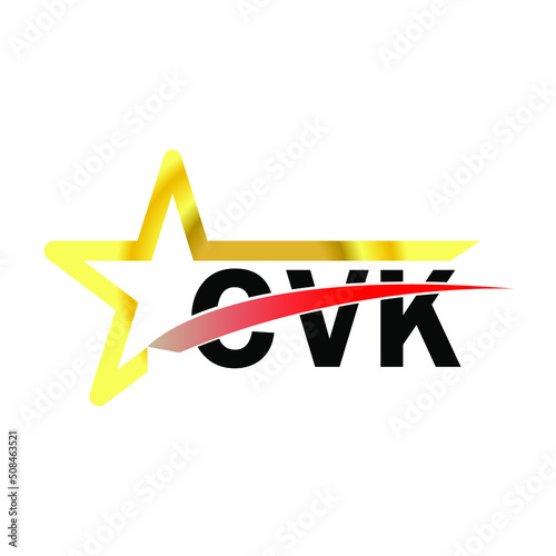 CVK letter logo design. CVK creative  letter logo. simple and modern letter logo. CVK alphabet letter logo for business. Creative corporate identity and lettering. vector modern logo  photo