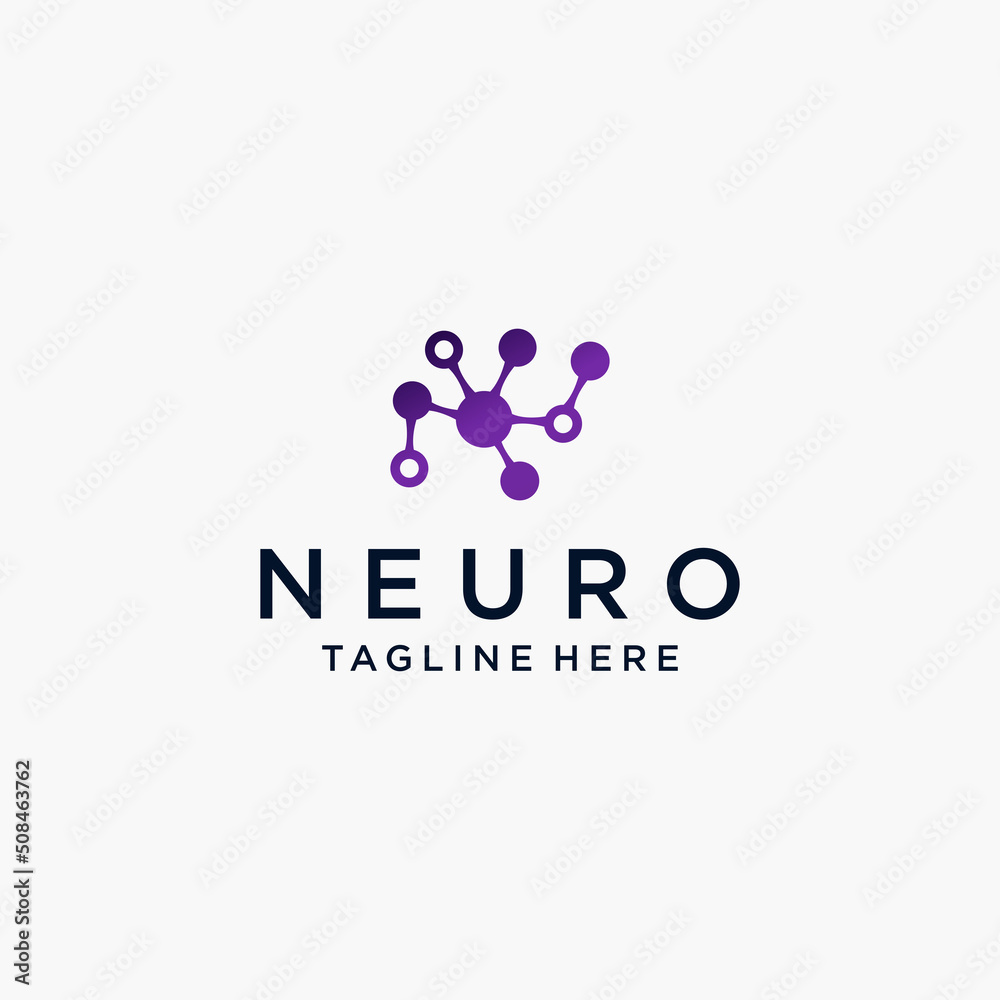 Neuron logo icon design vector 
