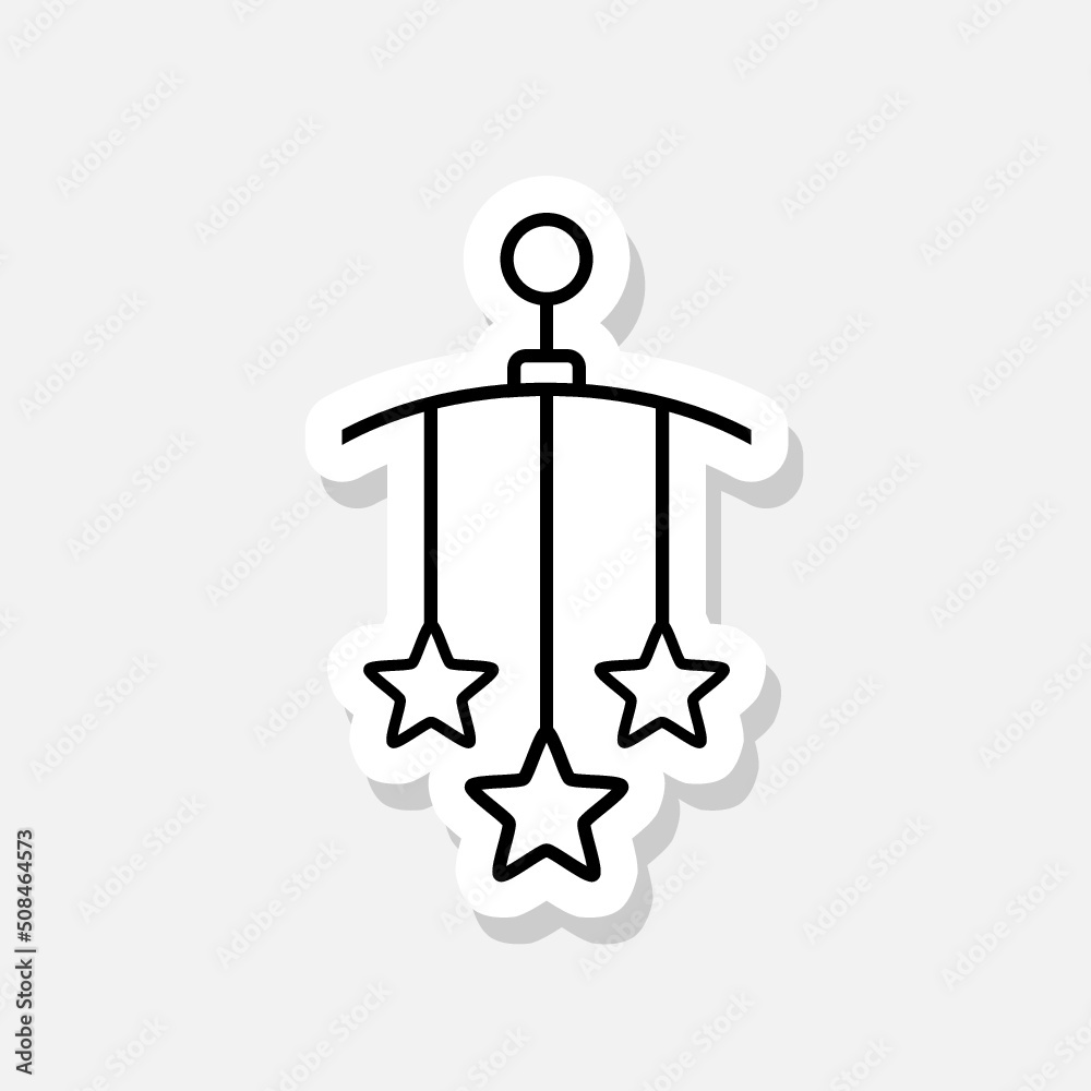 Baby crib hanging toy isolated glyph icon sticker sign for mobile concept and web design Baby crib hanging toy isolated glyph icon sticker sign for mobile concept and web design
