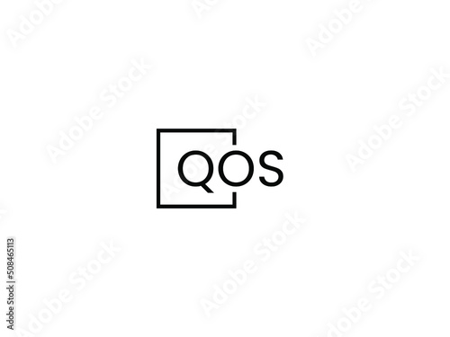 QOS letter initial logo design vector illustration