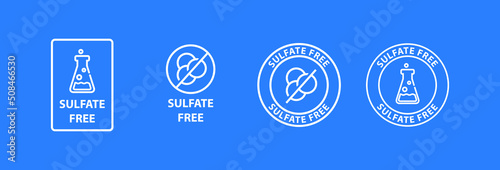 Sulfate free icon  , vector illustration