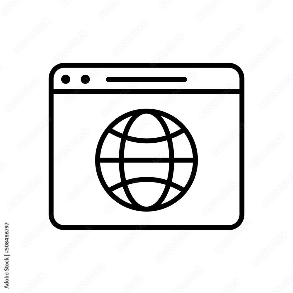 Browser Icon Vector Design Template Browser Icon Vector Design Template