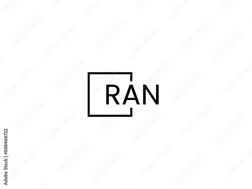 Fototapeta premium RAN letter initial logo design vector illustration