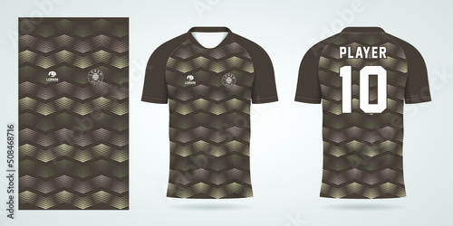 brown football jersey sport design template
