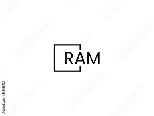 RAM letter initial logo design vector illustration
