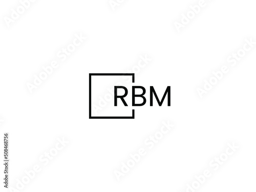 RBM letter initial logo design vector illustration