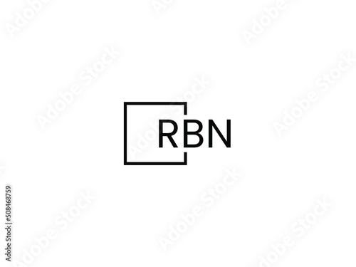 RBN letter initial logo design vector illustration