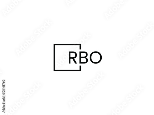 RBO letter initial logo design vector illustration