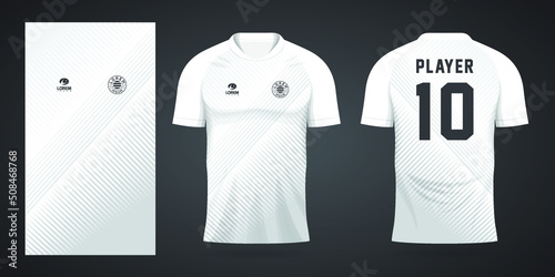 white football jersey sport design template