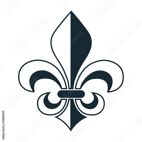 Fleur de lys icon vector design template.