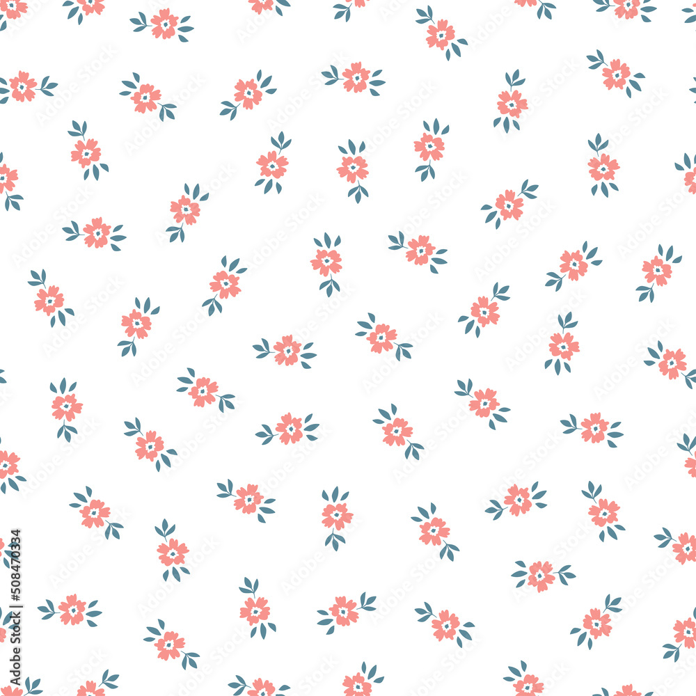 Vector seamless pattern with pink flowers Vector seamless pattern with pink flowers