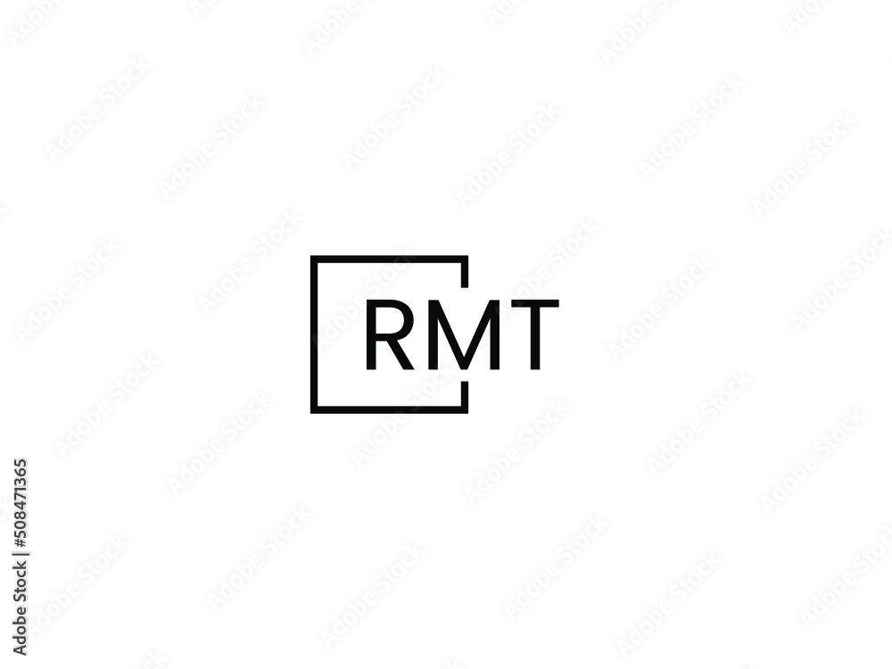 RMT letter initial logo design vector illustration