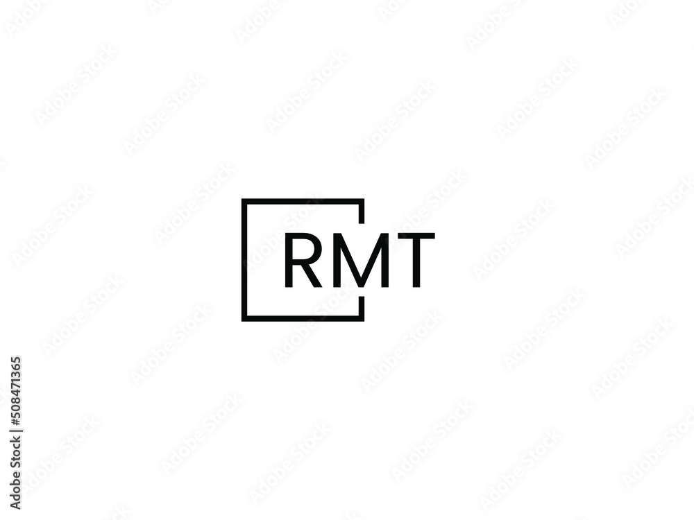 Fototapeta premium RMT letter initial logo design vector illustration