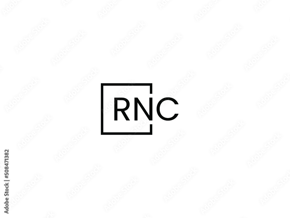 Fototapeta premium RNC letter initial logo design vector illustration