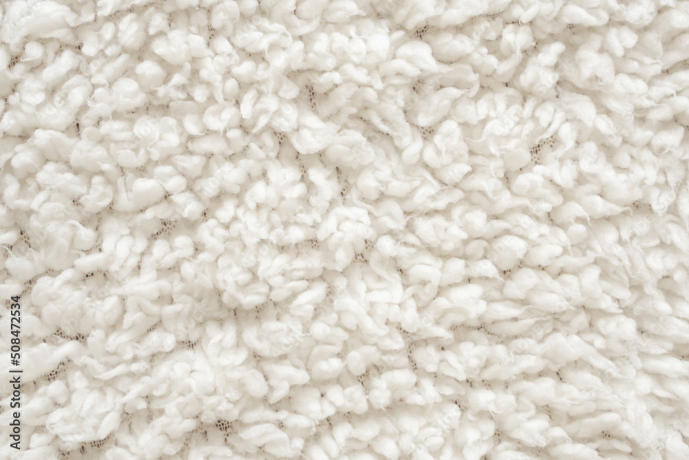 White fluffy fur fabric wool texture background White fluffy fur fabric wool texture background