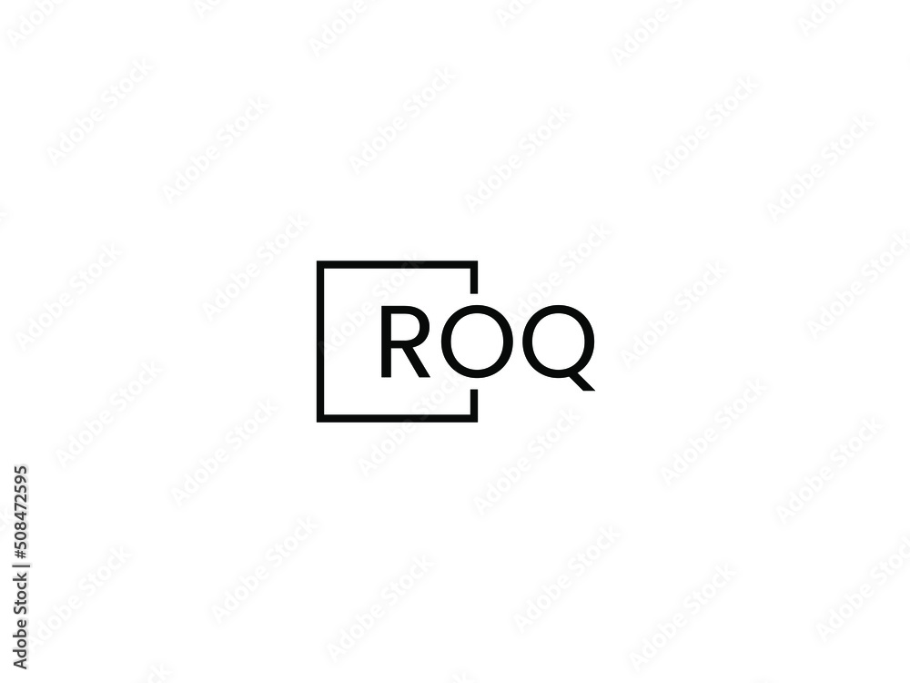 Obraz premium ROQ letter initial logo design vector illustration