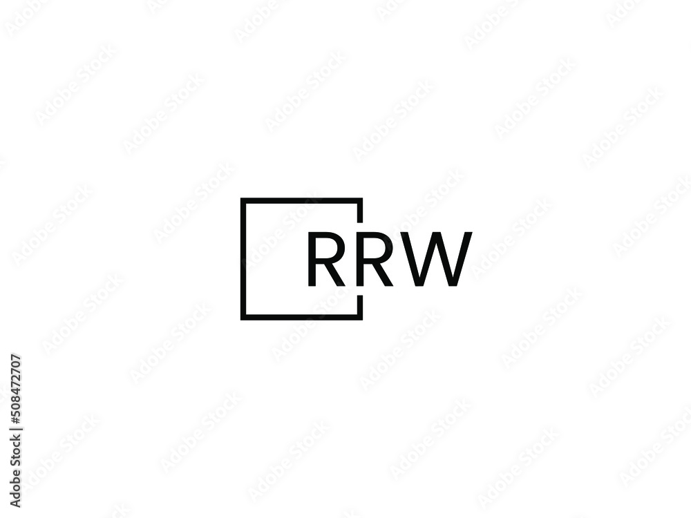 Fototapeta premium RRW letter initial logo design vector illustration