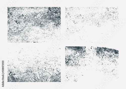 Vector set of splash stains textures. Monochrome abstract vector grunge textures.