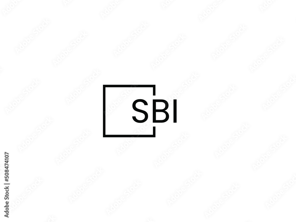 Obraz premium SBI Letter Initial Logo Design Vector Illustration