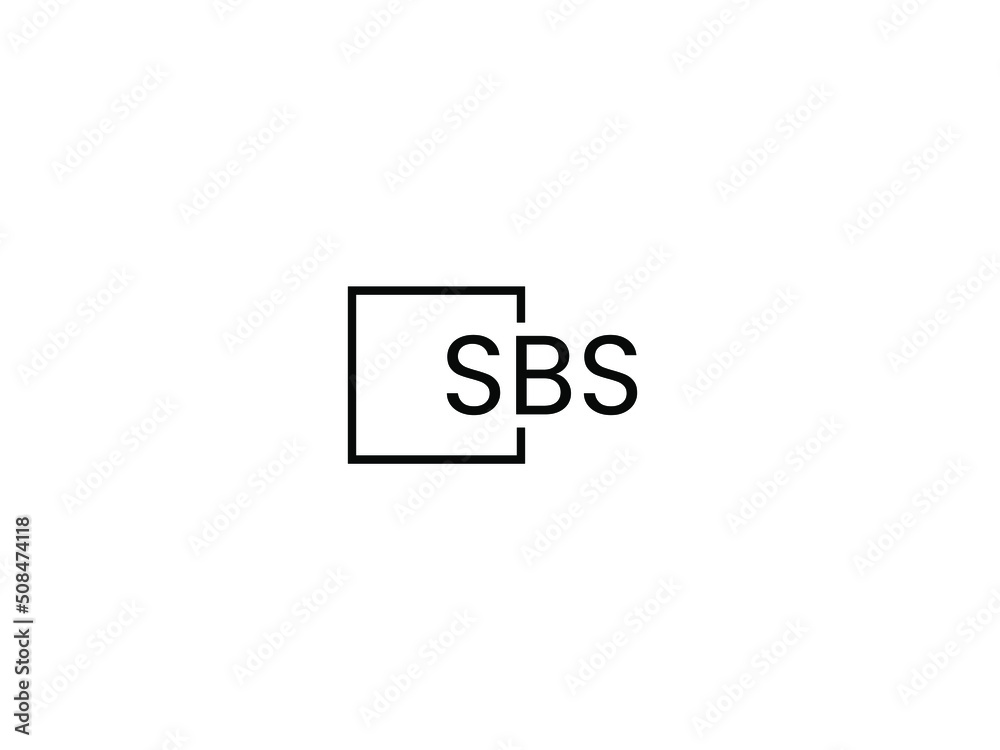 Obraz premium SBS Letter Initial Logo Design Vector Illustration