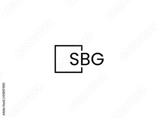 SBG Letter Initial Logo Design Vector Illustration