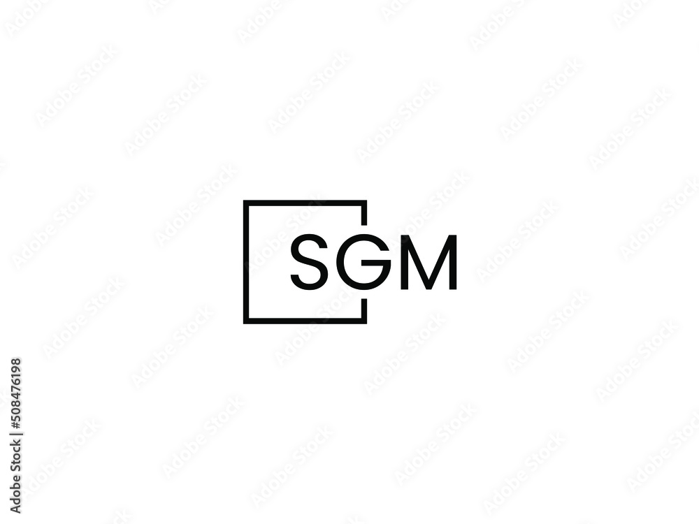 Fototapeta premium SGM Letter Initial Logo Design Vector Illustration