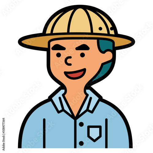 archaeologist line icon